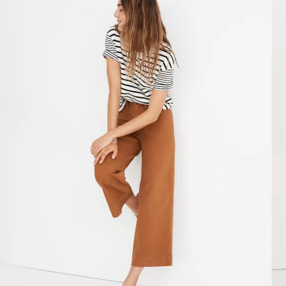 Madewell Wide Leg Crop Pants Size 28. NWOT
